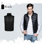 NewBang Men Sleeveless Warm Vest Ultra Light Down Vest Man Winter Solid Sleeveless Jacket Men's Lightweight Waterproof Vests