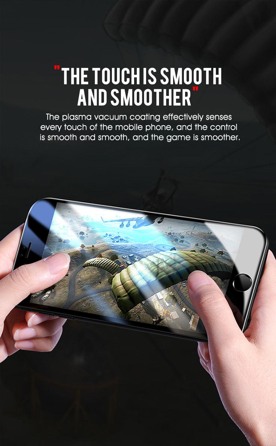 30D Curved Edge Full Cover Protective Glass On The For iPhone 7 8 6 6S Plus Tempered Screen Protector For X XR XS Max Glass Film Tempered Glass Anti Scratch Phone Screen Protector iPhone Glass Stevvex