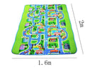 Town City Traffic Baby Crawling Mat Foam Climbing Pad Green Road Children's Play Mat Carpet For Kids and Boys Rooms