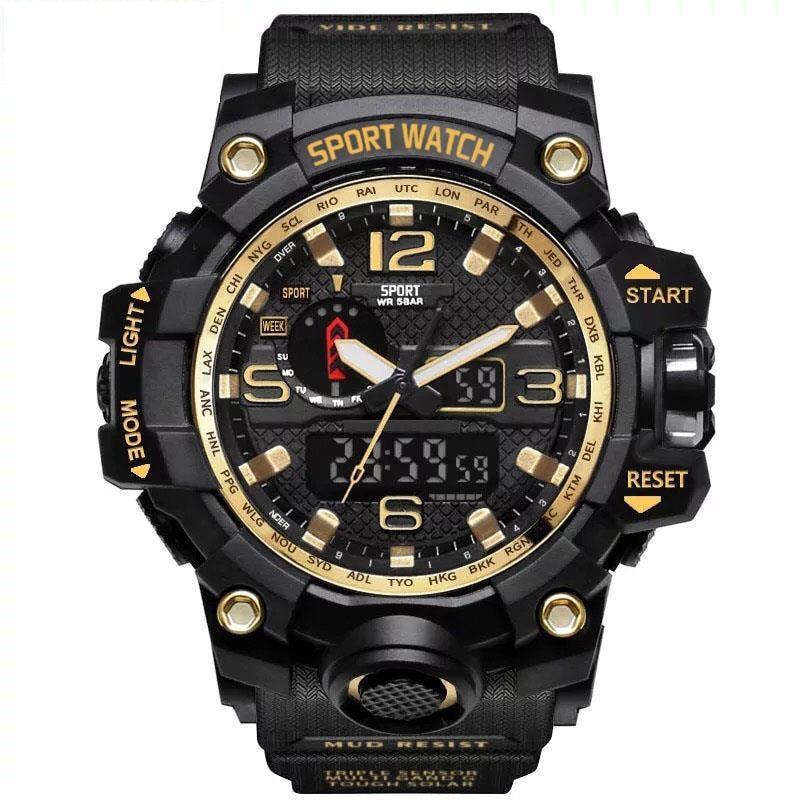 Popular Men Military Army Mens Watch With Led Digital Display Analog Automatic Watch for Men and Woman Sport watch - SJB-DIAMOND ELITES