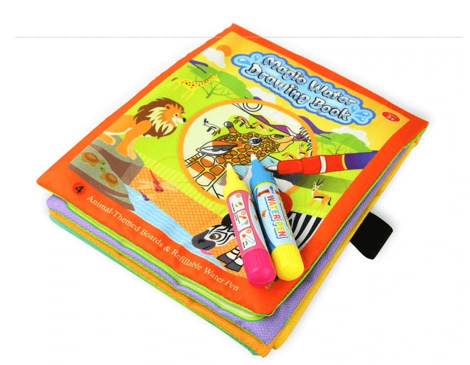 Modern Coloring Magic Water Drawing Book With Pen For Kids and Baby Educational Toy Animals Painting Writing Doodle Cloth Book Kids Drawing Board - SJB-DIAMOND ELITES