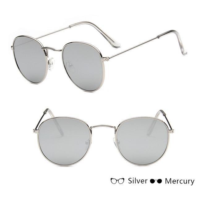 Leon Elegant Unisex Woman and Man Classic Round  Sunglasses Designer Glasses Lady Round Luxury Retro Sunglasses With Vintage Mirror Oculos De Sol Gafas - SJB-DIAMOND ELITES