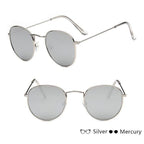 Leon Elegant Unisex Woman and Man Classic Round  Sunglasses Designer Glasses Lady Round Luxury Retro Sunglasses With Vintage Mirror Oculos De Sol Gafas - SJB-DIAMOND ELITES