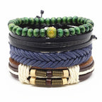 Handmade Modern Fashion New Luxury Wood Bead Charm Amazing Premium Leather Elegant Bracelet For Women - SJB-DIAMOND ELITES