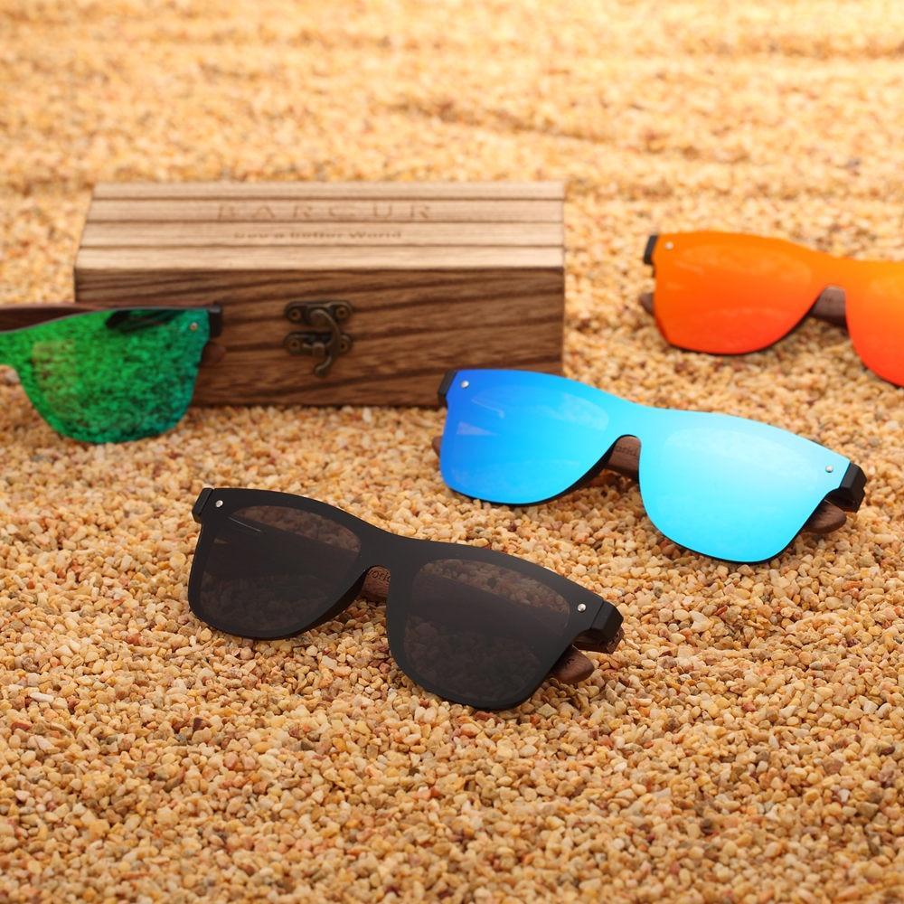 Polarized Black Walnut Wood Sunglasses Men Square Women Sun Glasses UV400 Oculos Gafas Oculos de sol masculino - SJB-DIAMOND ELITES