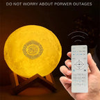 Quran Bluetooth Speakers Colorful Remote Control Small Moonlight LED Night Light Moon Lamp Moonlight Wireless Quran Speaker Lootquake LLC