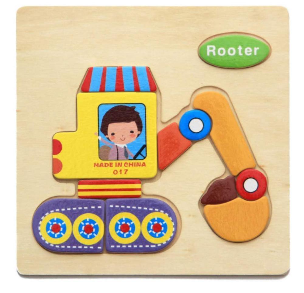 3D Wooden Children Interesting Puzzle Toys With Animals and Cars Exellent Puzzles Intelligence Kids Early Educational Toys For Children - SJB-DIAMOND ELITES