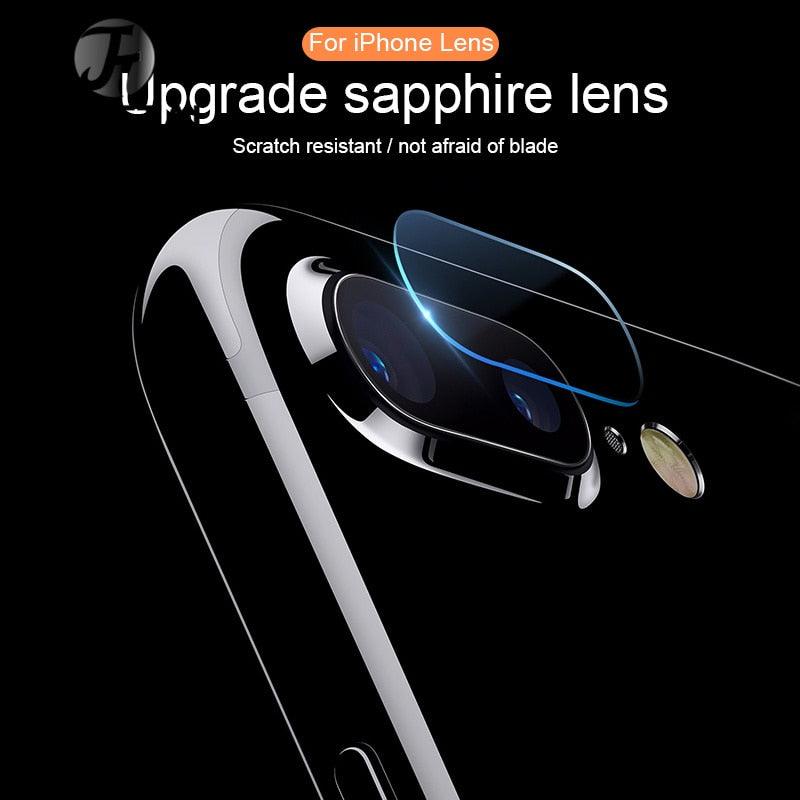 2pcs Camera Lens Protector Film For iPhone XS Max XR X glass on iPhone X 7 8 6 6S Plus 5 se Camera Lens  Protector Ultra HD Back Camera Lens Tempered Glass Camera Cover Film for iPhone Stevvex