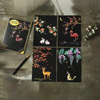 4Pcs/set Magic Colorful Drawing Board Paper Painting Scraping Children Kids learning Education Toys Painting Doodle Scratch Toys - SJB-DIAMOND ELITES