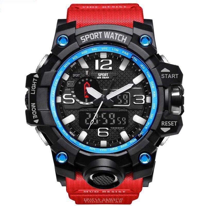 Popular Men Military Army Mens Watch With Led Digital Display Analog Automatic Watch for Men and Woman Sport watch - SJB-DIAMOND ELITES