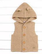 Winter Hooded Knitted Long Sleeve  Sweaters For Newborn Babies