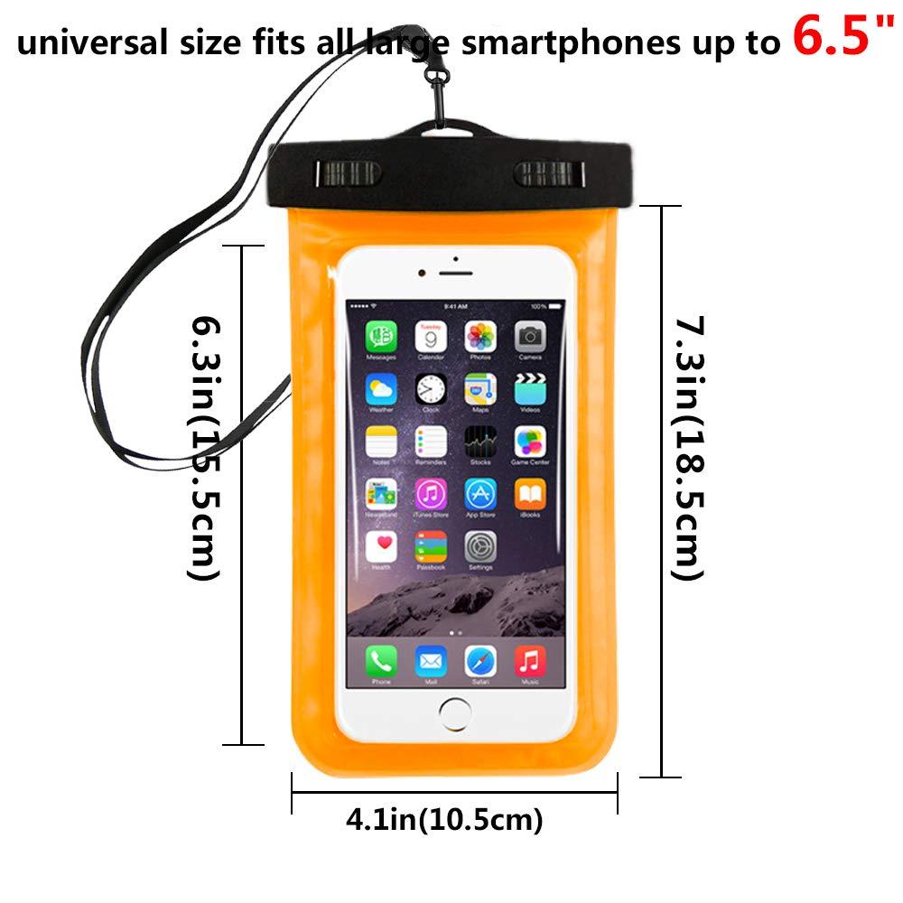Universal Waterproof Pouch Case Cell Phones Portable Bag Swimming Bags Dry Case Cover For iPhone Under 6.5 inch Large Phone Dry Bag Waterproof Case for iPhone Stevvex
