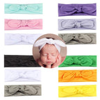 Modern 3Pcs Set Elastic Baby Headband Cute Bow Knot Kids Hair Bands For Newborn Baby Girl
