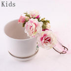 Luxury Modern Newborn Headband Flower Crown Mother Kids Matching Hair Band Accessories Flower Headband For Mother and Daughter