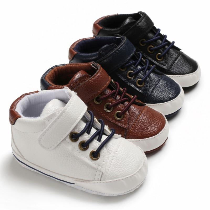 Newborn PU Leather Shoes Winter Fashion Baby Soft Sole Canvas Sneakers 0-12 Months Baby Boy And Girl Stevvex