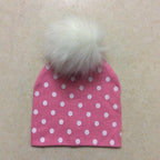 Luxury Modern Baby Hat Cotton Printing Hat With Pompon For Girls Autumn Winter Boys Caps Children Bonnet For Kids