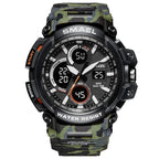 Army Green Modern Sport  Waterproof 50M Men Watches With LED Digital Display In Military Armi Relogio Masculino Style - SJB-DIAMOND ELITES