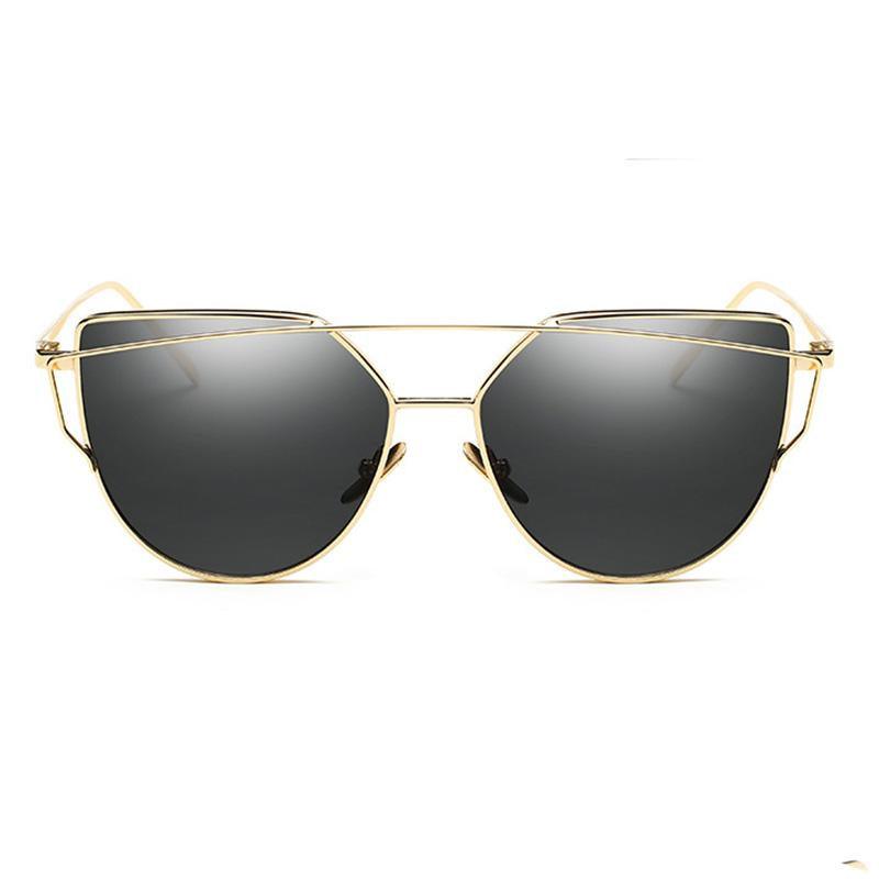 Luxury Vintage Modern Cat Eye Metal High Quality Frame  With Miror Sunglasses For  Women and Lady sunglasses With UV400 Protection - SJB-DIAMOND ELITES