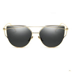 Luxury Vintage Modern Cat Eye Metal High Quality Frame  With Miror Sunglasses For  Women and Lady sunglasses With UV400 Protection - SJB-DIAMOND ELITES