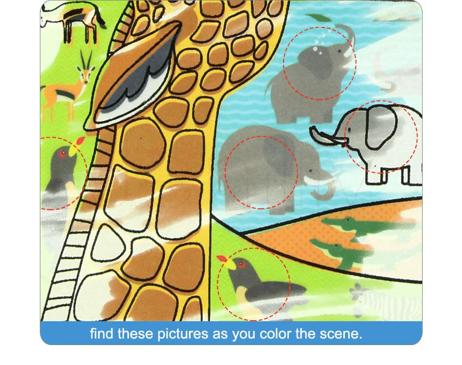 Modern Coloring Magic Water Drawing Book With Pen For Kids and Baby Educational Toy Animals Painting Writing Doodle Cloth Book Kids Drawing Board - SJB-DIAMOND ELITES