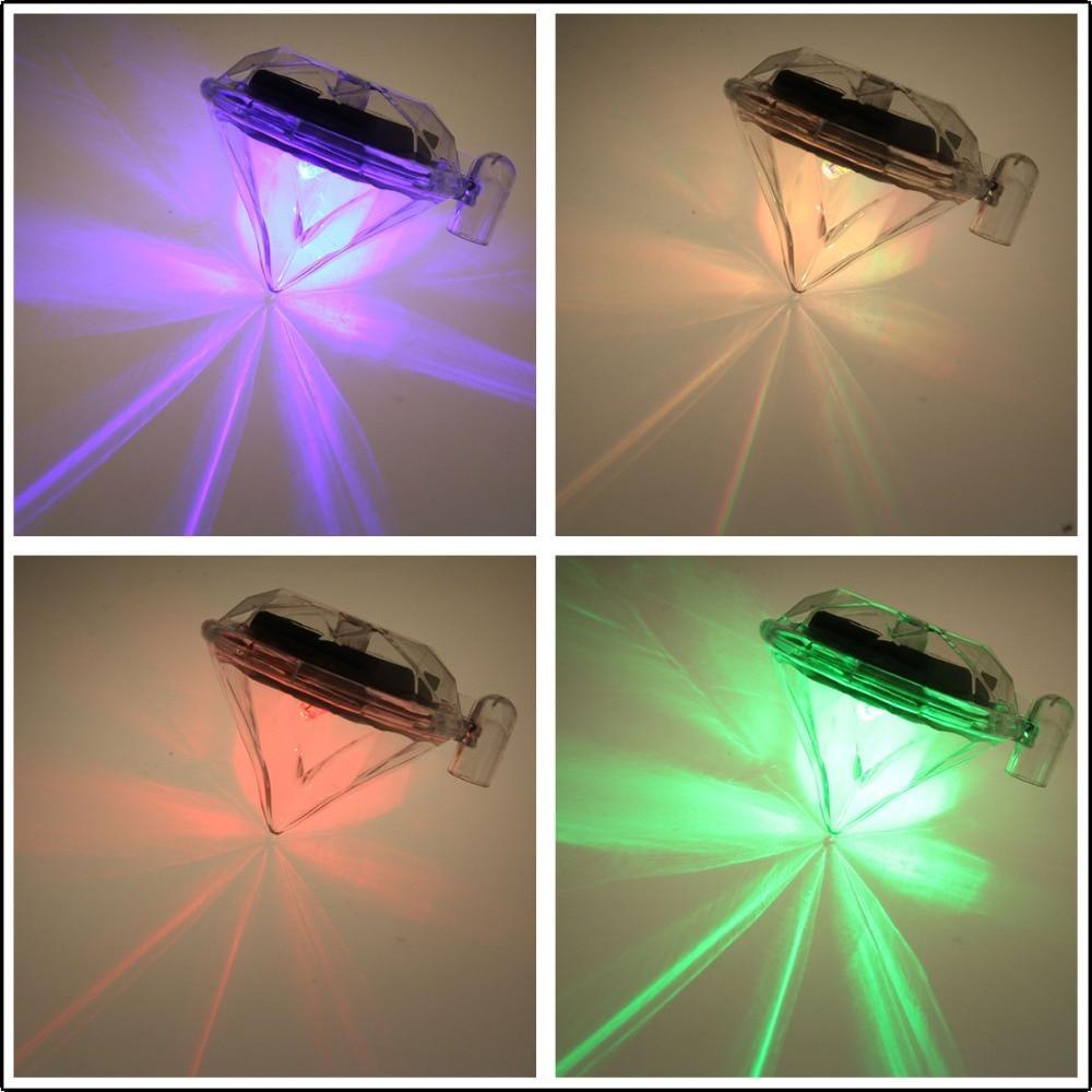 4 Solar Garden Diamond LED Lamps In White Warm White And Multicolor Stainless Steel Lamps For Garden Pathway Yard - SJB-DIAMOND ELITES