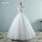 Pearl Ball Gown Wedding Dress - Spaghetti Straps Customizable | Femstylo