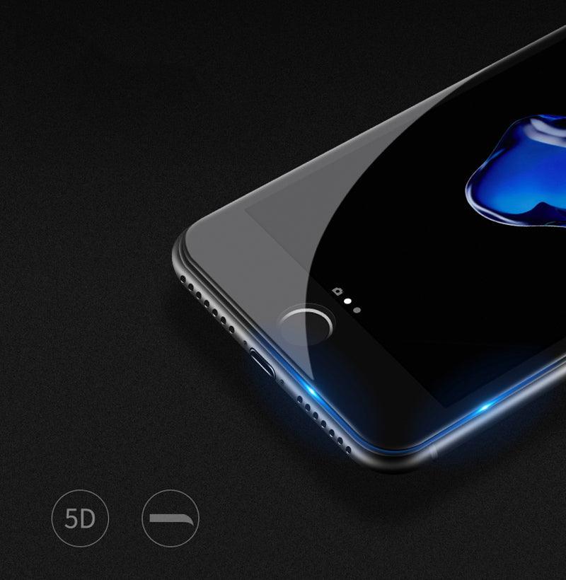 5D Screen Protector for iPhone6 6S 7 8 Plus X Edge Full Cover Film for iPhone 14 13 12 mini 11 Pro Max XR XS Tempered Glass Film Curved Edge Full Glue Screen Protector For iPhone Stevvex