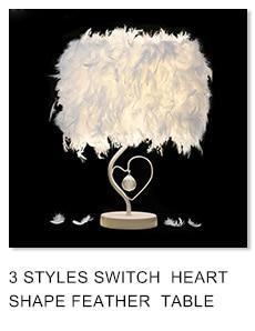 STEVVEX Reading Room Luxury Interesting Decor Heart Shape Feather Crystal Lamp Table Lamp for bedroom Light art decor home planetarium - SJB-DIAMOND ELITES
