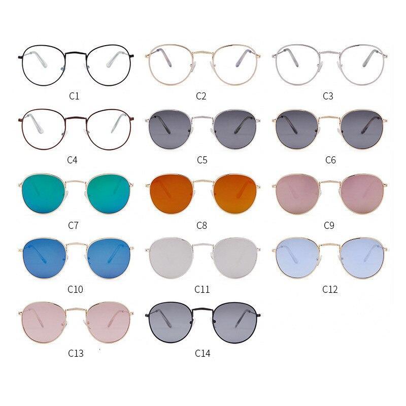 Luxury Leon Classic Small Round Unisex Sunglasses For Women and Men Mirror Sun Glasses Vintage Style With UV400 Protection - SJB-DIAMOND ELITES