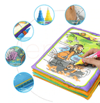 Modern Coloring Magic Water Drawing Book With Pen For Kids and Baby Educational Toy Animals Painting Writing Doodle Cloth Book Kids Drawing Board - SJB-DIAMOND ELITES