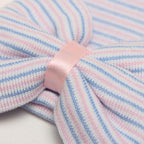 Newborn Baby Girls Striped Headband Headwear Toddler Soft Hat with Bow For Baby Girls