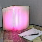 STEVVEX Led Book Lamp Light USB Rechargeable Foldable Wooden Night Light Valentine Birthday Christmas Gift for Family Friend Rechargeable Unique Gift - SJB-DIAMOND ELITES