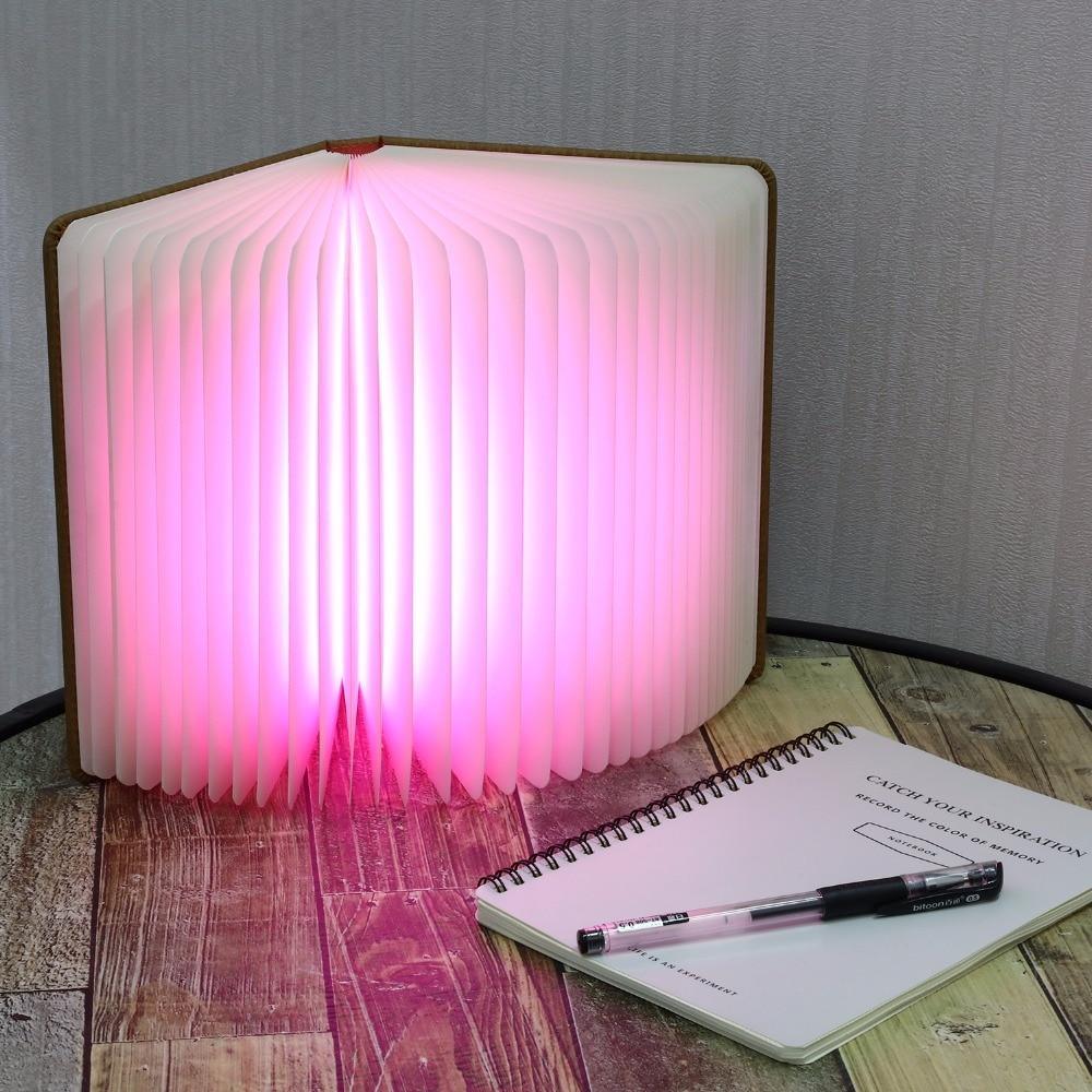 STEVVEX Led Book Lamp Light USB Rechargeable Foldable Wooden Night Light Valentine Birthday Christmas Gift for Family Friend Rechargeable Unique Gift - SJB-DIAMOND ELITES