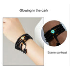 Black Elegant Luxury Modern Fashion Fluroscent Beads Bangles And Bracelets Handmade Amazing For Women Or Men - SJB-DIAMOND ELITES