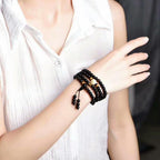 Black Elegant Luxury Modern Fashion Fluroscent Beads Bangles And Bracelets Handmade Amazing For Women Or Men - SJB-DIAMOND ELITES