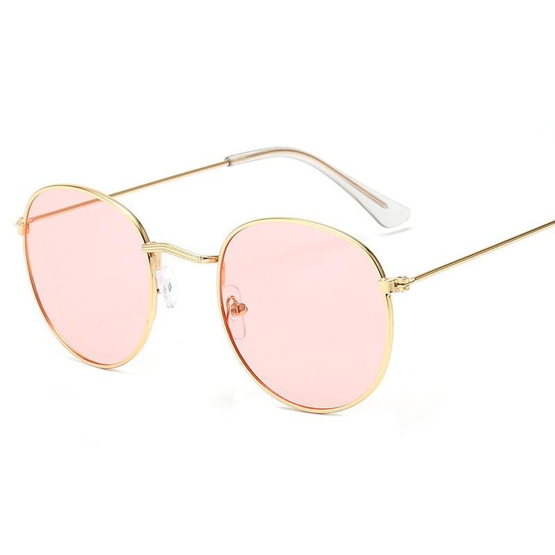 Luxury Leon Classic Small Round Unisex Sunglasses For Women and Men Mirror Sun Glasses Vintage Style With UV400 Protection - SJB-DIAMOND ELITES