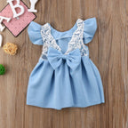Luxury Modern Elegant Baby Girl Tops Bow Dresses Lace Ball Gown Tutu Party Dress Sundress Baby Girls Princess Clothing Style