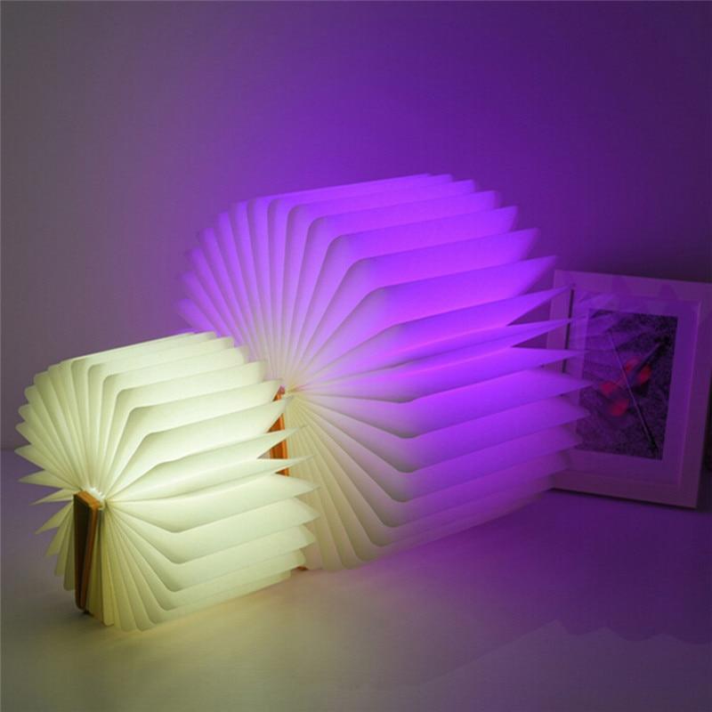STEVVEX Led Book Lamp Light USB Rechargeable Foldable Wooden Night Light Valentine Birthday Christmas Gift for Family Friend Rechargeable Unique Gift - SJB-DIAMOND ELITES