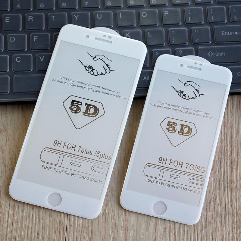 5D Screen Protector for iPhone6 6S 7 8 Plus X Edge Full Cover Film for iPhone 14 13 12 mini 11 Pro Max XR XS Tempered Glass Film Curved Edge Full Glue Screen Protector For iPhone Stevvex