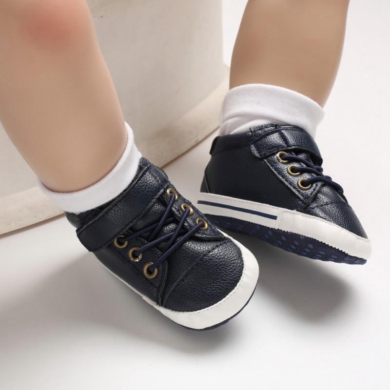 Newborn PU Leather Shoes Winter Fashion Baby Soft Sole Canvas Sneakers 0-12 Months Baby Boy And Girl Stevvex