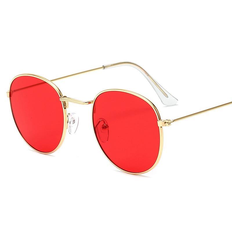 Luxury Leon Classic Small Round Unisex Sunglasses For Women and Men Mirror Sun Glasses Vintage Style With UV400 Protection - SJB-DIAMOND ELITES