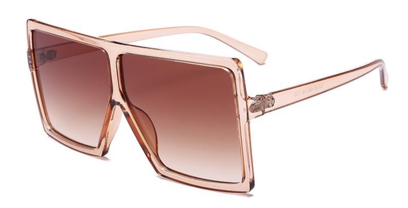 Oversized Luxury Trend New  Woman Sunglasses With Black Fashion Square Glasses And Big Frame Sunglasses In  Modern Glasses Famous Style - SJB-DIAMOND ELITES