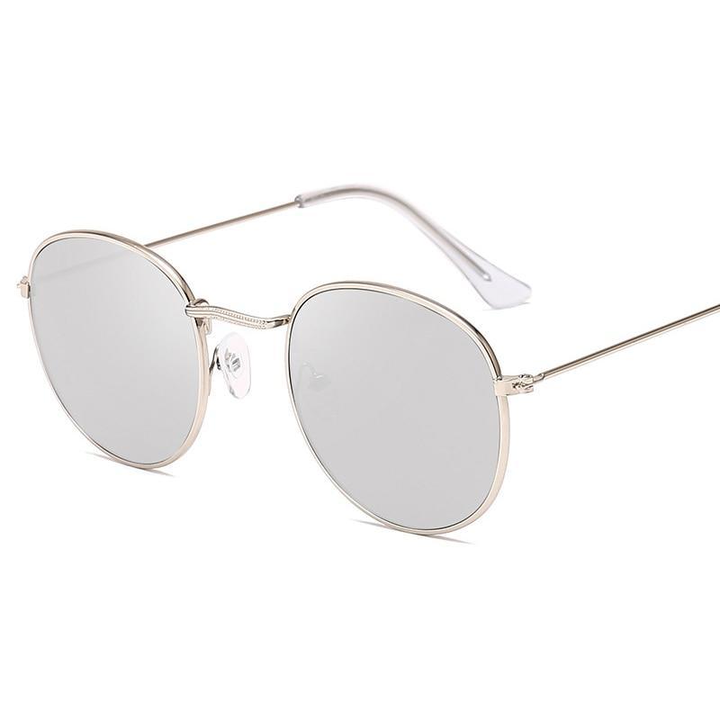Luxury Leon Classic Small Round Unisex Sunglasses For Women and Men Mirror Sun Glasses Vintage Style With UV400 Protection - SJB-DIAMOND ELITES
