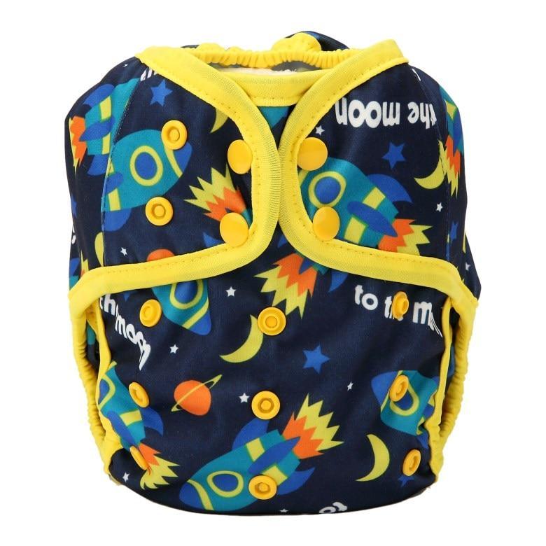 Baby Girl Pink One Size Cloth Diaper Cover Comfortable Nappy With Double Gusset Cartoon Designs Baby Boys Diapers Stevvex
