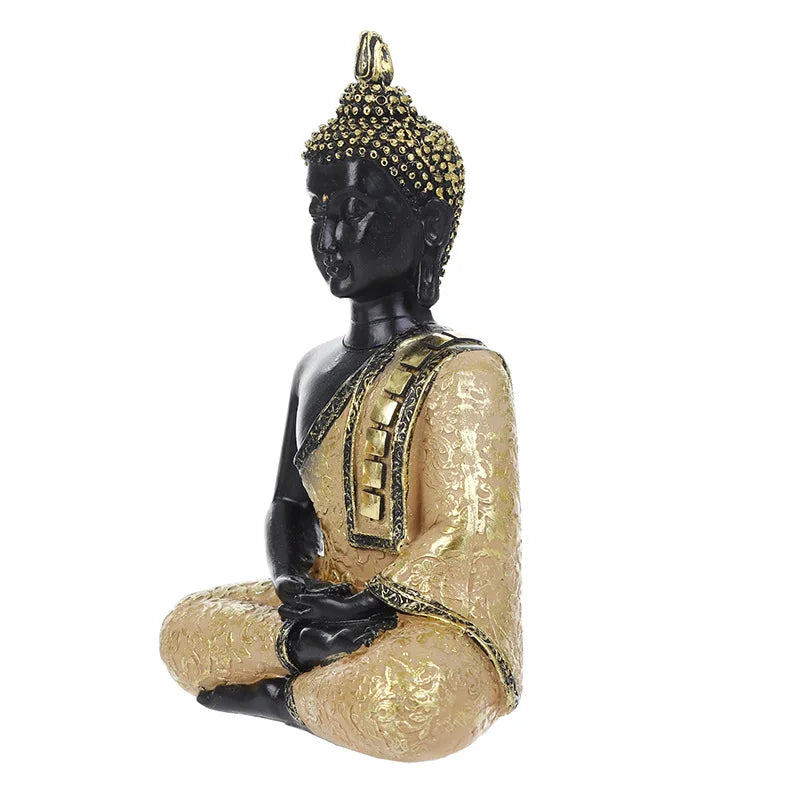 Thai Buddha Figurine Sculpture Sitting Buddha Statue Home Office Decor Indoor Statue Ornament 15cm Feng Shui Ornaments Crafts Lootquake LLC