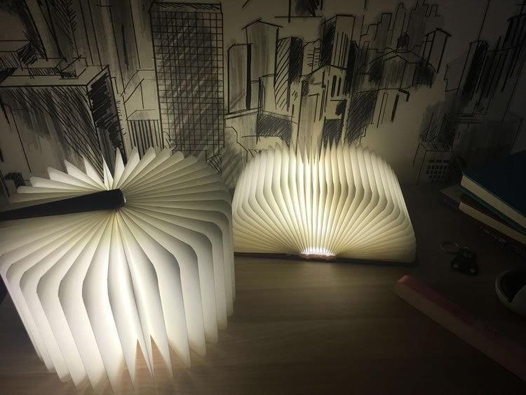STEVVEX Led Book Lamp Light USB Rechargeable Foldable Wooden Night Light Valentine Birthday Christmas Gift for Family Friend Rechargeable Unique Gift - SJB-DIAMOND ELITES