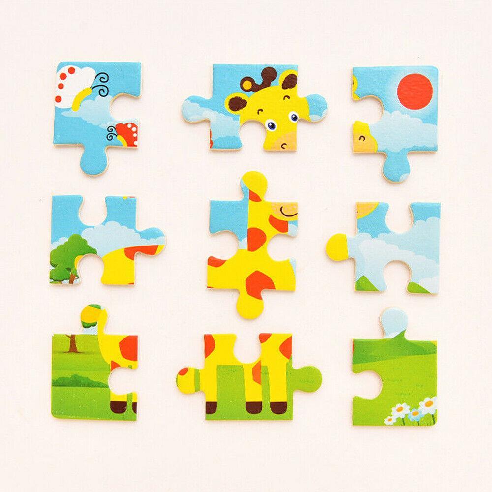 10pcs Of Wood Puzzle Baby Young Children Early Lessons Learned Intelligence Cartoon Animal Puzzle Wooden Toys Education Puzzles - SJB-DIAMOND ELITES