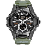 Modern Luxury Sport Watch For Men Fashion Casual Alarm Clock 50M Waterproof In Military Chrono Dual Display Style Wristwatches Relogio Masculino - SJB-DIAMOND ELITES