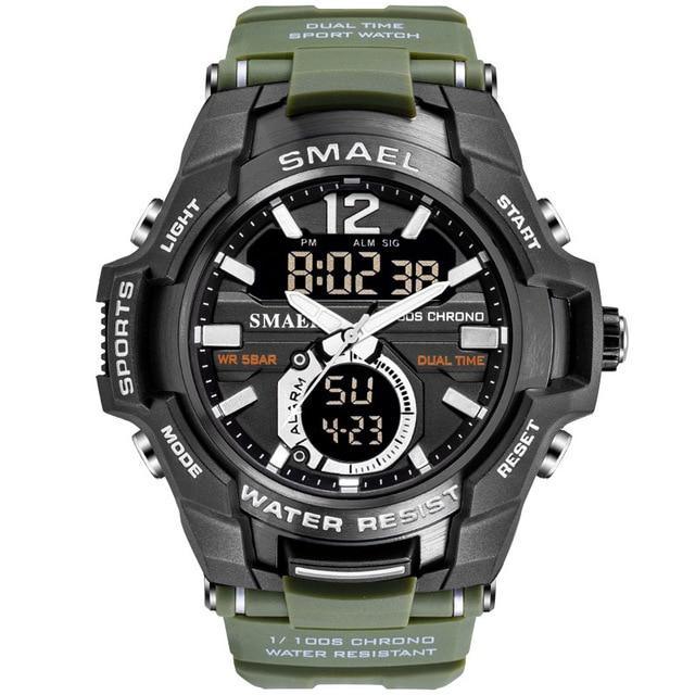 Modern Luxury Sport Watch For Men Fashion Casual Alarm Clock 50M Waterproof In Military Chrono Dual Display Style Wristwatches Relogio Masculino - SJB-DIAMOND ELITES