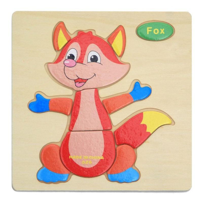Wooden 3D Stevvex Modern Interesting Baby Learning Puzzles for Children Cartoon Animal Fruit Puzzles Intelligence Kids Children Educational Toy - SJB-DIAMOND ELITES